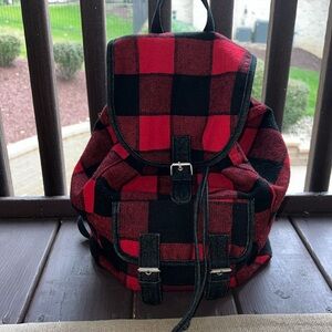 Clair’s girls backpack in red and black